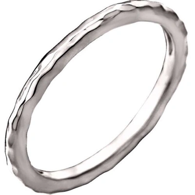Pre-owned Roxx Fine Jewelry Hammered Bangle Bracelet In 14k White Or Yellow Gold 5mm Slip On Bracelet