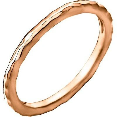 Pre-owned Roxx Fine Jewelry Hammered Bangle Bracelet In 14k White Or Yellow Gold 5mm Slip On Bracelet
