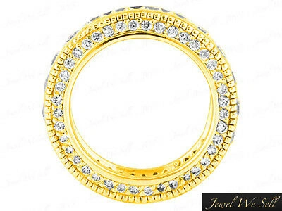 Pre-owned Jewelwesell 1.50ct Round Diamond Milgrain Accents Eternity Band Ring 14k Yellow Gold I Si2