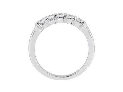 Pre-owned Jewelwesell 5stone 1.15ct Diamond Wedding Band Ring 10k White Gold Princess G-h I1 Channel In Gh