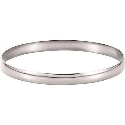 Pre-owned Roxx Fine Jewelry Bangle Bracelet 6mm 14k Yellow Gold Polished Hinged 7.5" Slip On 1/4" Wide Stack