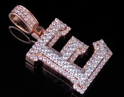 Pre-owned Jewelry Unlimited Custom 3d Letter E Initial Diamond Pendant Charm 10k Two Tone Gold 1 3/4 Ct 1.5" In G-h