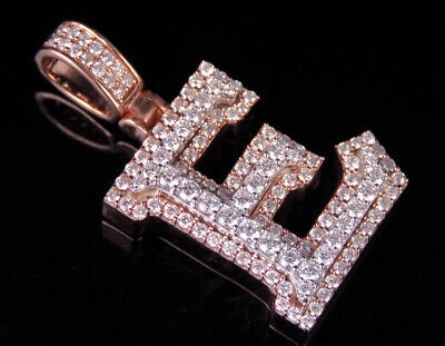 Pre-owned Jewelry Unlimited Custom 3d Letter E Initial Diamond Pendant Charm 10k Two Tone Gold 1 3/4 Ct 1.5" In G-h