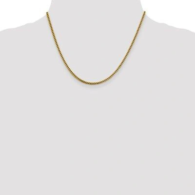 Pre-owned Skyjewelers Real 14kt Yellow Gold 2.4mm Franco Chain; 18 Inch; Lobster Clasp