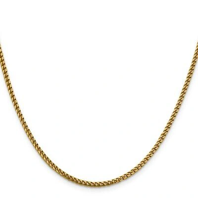 Pre-owned Skyjewelers Real 14kt Yellow Gold 2.4mm Franco Chain; 18 Inch; Lobster Clasp