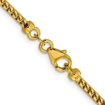 Pre-owned Skyjewelers Real 14kt Yellow Gold 2.4mm Franco Chain; 18 Inch; Lobster Clasp