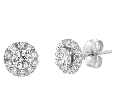 Pre-owned Morris 1.00 Carat Natural Diamond Stud Jacket Earrings Si 14k White Gold