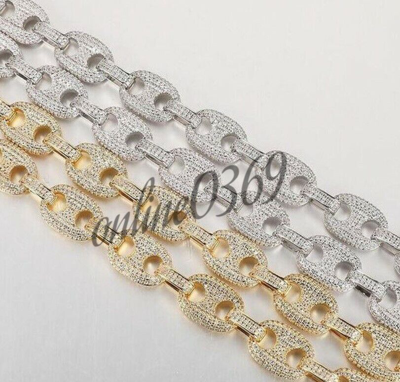 Pre-owned Online0369 9 Ct Tester Passing Moissanite 10mm X 20 Inch Cuban Link Necklace 925 Silver In White