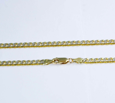 Pre-owned Gd Diamond 5.75mm 24" 27.50gm 14k Gold Solid Two Tone Cuban White Pave Men's Chain Necklace