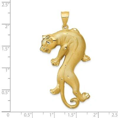 Pre-owned Superdealsforeverything Real 14kt Yellow Gold Panther Pendant