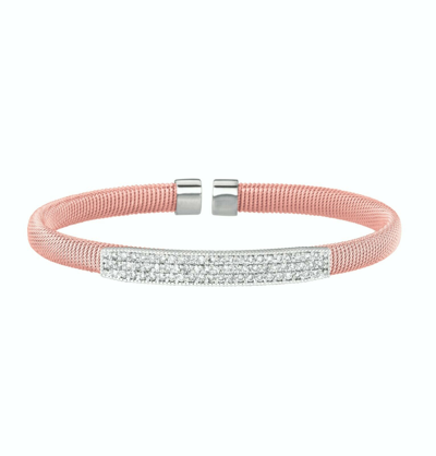 Pre-owned Morris 1.00 Carat Natural Diamond Fancy Bangle Bracelet G-h Si 14k White Gold 7''