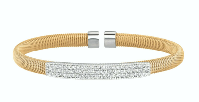 Pre-owned Morris 1.00 Carat Natural Diamond Fancy Bangle Bracelet G-h Si 14k White Gold 7''