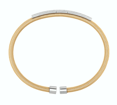 Pre-owned Morris 1.00 Carat Natural Diamond Fancy Bangle Bracelet G-h Si 14k White Gold 7''