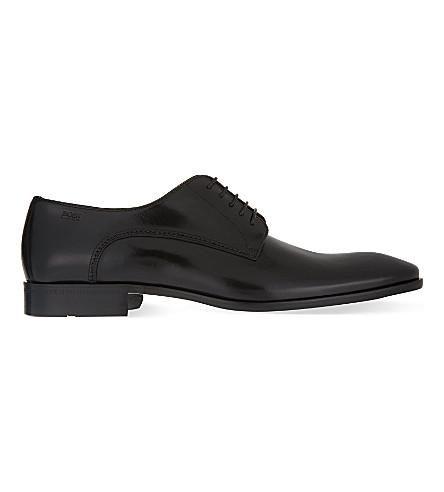 hugo boss plain toe leather derby