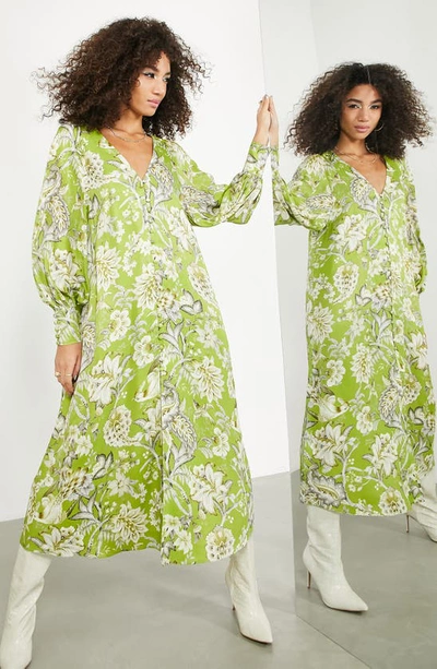 Fauna front clearance button midi dress