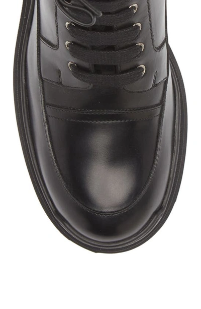 Shop Ferragamo Lober Cap Toe Combat Boot In Nero