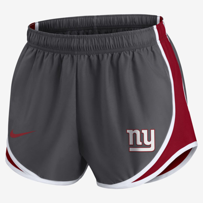 Shop Nike Women's Dri-fit Logo Tempo (nfl New York Giants) Shorts In Grey