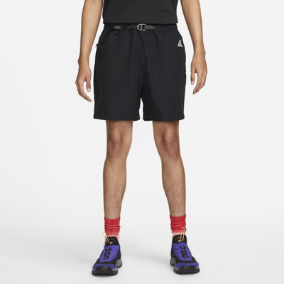Shop Nike Men's  Acg Trail Shorts In Black
