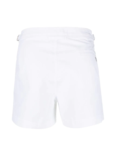 Shop Orlebar Brown Mid-rise Swim Shorts In White