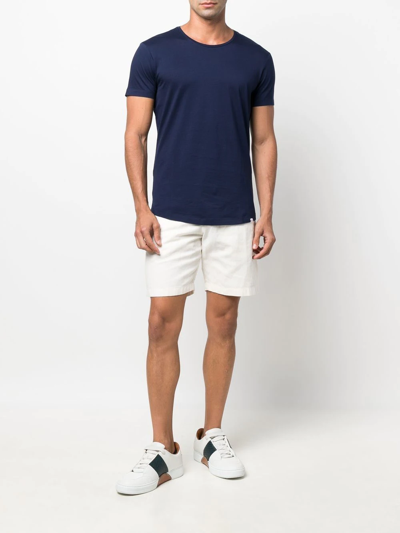 Shop Orlebar Brown Round-neck Short-sleeve T-shirt In Blue