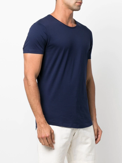 Shop Orlebar Brown Round-neck Short-sleeve T-shirt In Blue