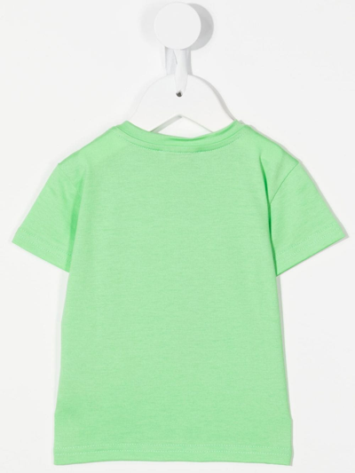 Shop Dolce & Gabbana Embroidered-logo Cotton T-shirt In Grün