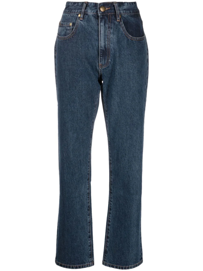 Shop Han Kjobenhavn Cotton Boyfriend Jeans In Blau