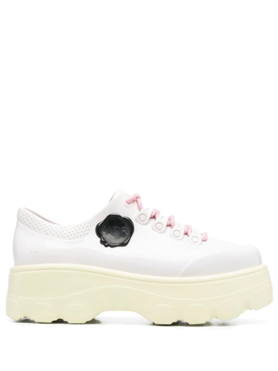 Shop Viktor & Rolf Kick Off Lace-up Sneakers In White