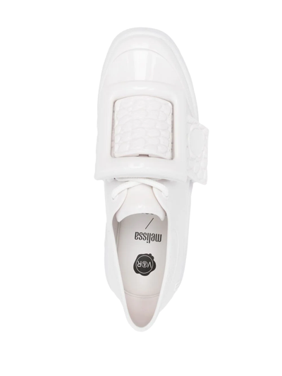 Shop Viktor & Rolf Buckle Up Low-top Sneakers In White