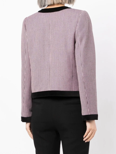 Shop Rebecca Vallance Basinger Houndstooth-check Tweed Jacket In Multicolour