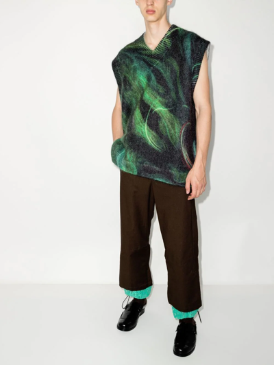 Namacheko X Kamil Abbas X Browns Focus Green Rezyane Sweater Vest | ModeSens