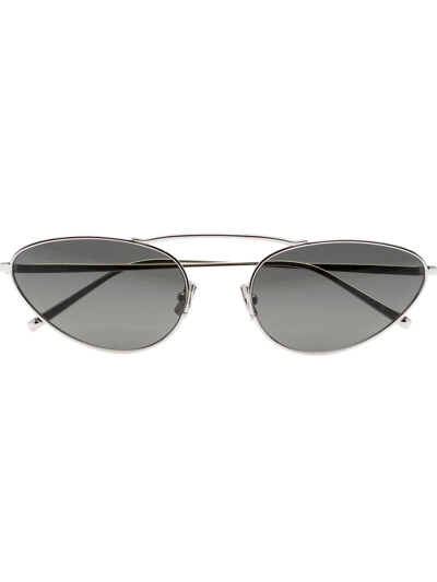 Shop Saint Laurent 538 Cat-eye Frame Sunglasses In Grau