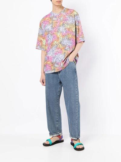 Shop Isabel Marant Tie-dye Cotton T-shirt In Mehrfarbig