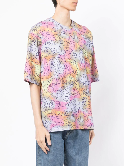 Isabel Marant Tie-dye Cotton T-shirt In Mehrfarbig