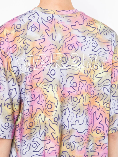 Isabel Marant Tie-dye Cotton T-shirt In Mehrfarbig