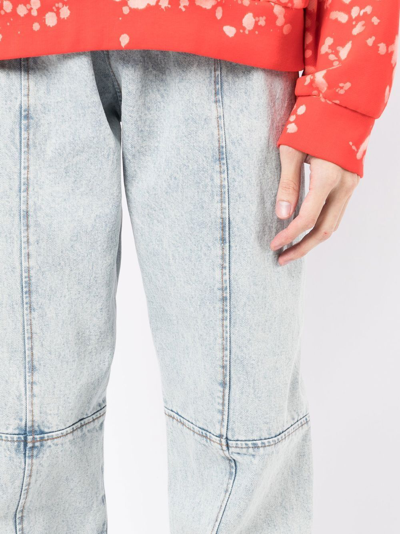 Shop Liberal Youth Ministry Elasticated Washed Jeans In Blau