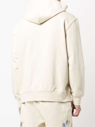 Purple Brand Stencil Logo-print Hoodie In Neutrals