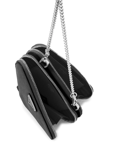 Shop Prada Mini Triangle Crossbody Bag In Black