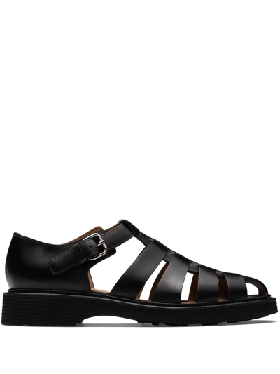 Shop Church's Hove Caged Sandals In Black