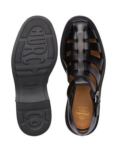 Church's Fisherman Nevada Leather Sandals In Black