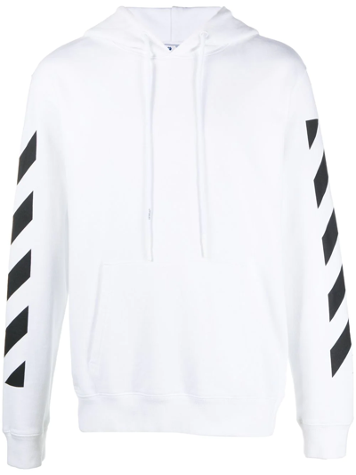 Shop Off-white Diag Arrow Hoodie In Weiss