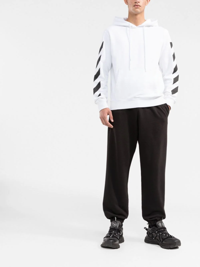 Shop Off-white Diag Arrow Hoodie In Weiss