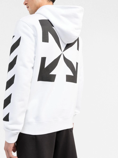 Shop Off-white Diag Arrow Hoodie In Weiss