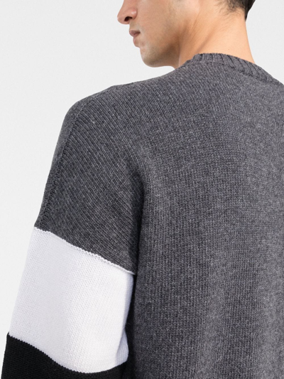 Off-white Fw20 Logo Printing Sweater Men Grey In Grau