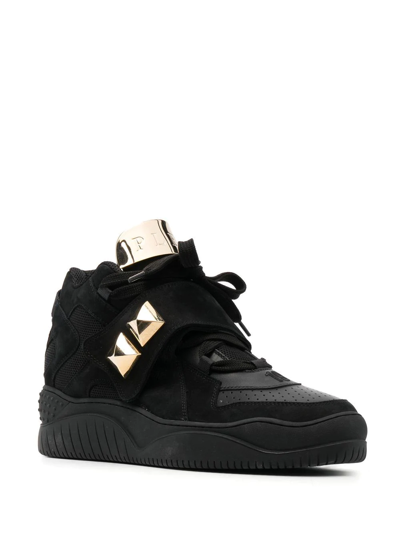 Philipp Plein Rock-stud Low-top Sneakers In Black