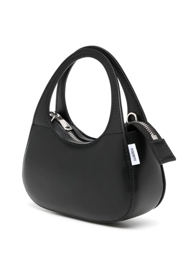 Shop Coperni Micro Swipe Leather Tote Bag In Black