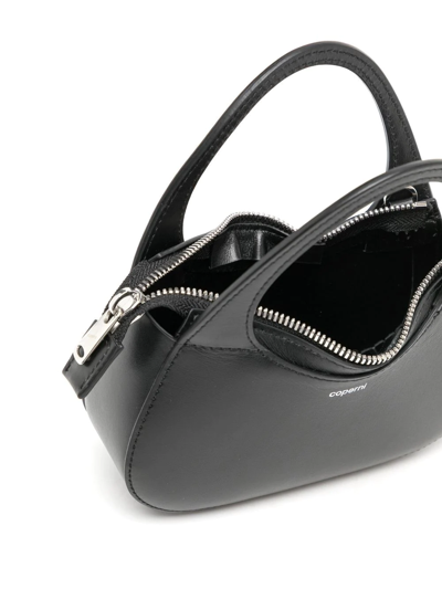 Shop Coperni Micro Swipe Leather Tote Bag In Black