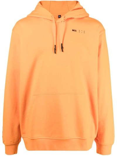 Shop Mcq By Alexander Mcqueen Chest Logo-print Detail Hoodie In Orange