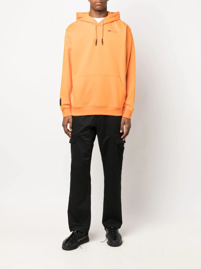 Shop Mcq By Alexander Mcqueen Chest Logo-print Detail Hoodie In Orange