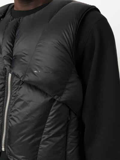 Heliot Emil Logo-print Padded Gilet In Black